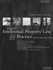 Journal of Intellectual Property Law & Practice